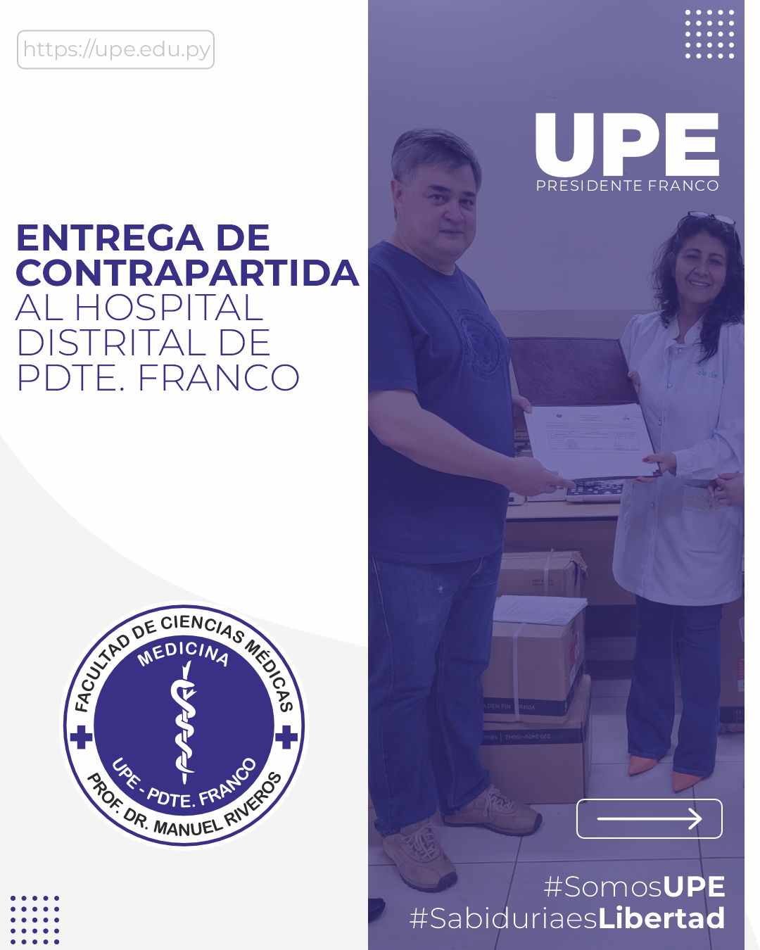 UPE Contribuye al Crecimiento Médico: Contrapartida para el Hospital Distrital de Pdte. Franco